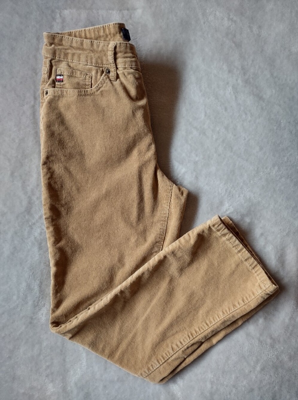 Tommy Hilfiger Women’s Tan Corduroy Pants Size 6 Straight Leg Brown Cotton Blend